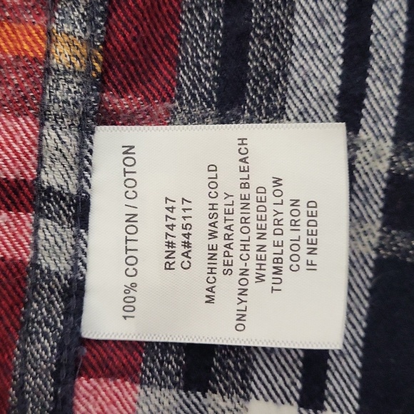 🛍Red Head‎ Mens L Red Black Plaid Long Sleeve Collared Button Down Western - Picture 4 of 7